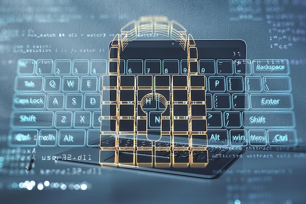 A graphic representation of data encryption, showing data packets being transformed into encrypted code as they pass through a secure gateway. The visuals include lock icons and digital certificates to signify security.