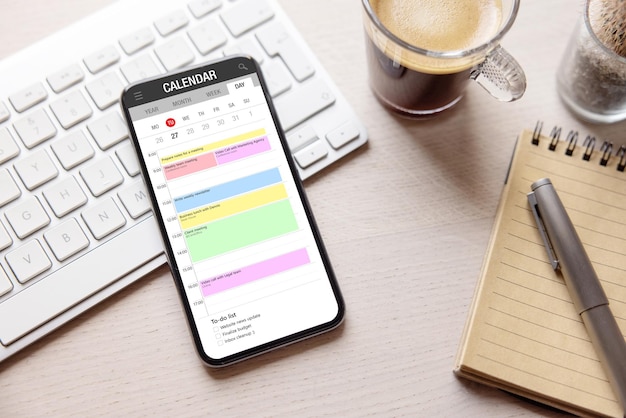 A screenshot of a popular task management app on a smartphone, displaying a well-organized list of tasks categorized by project and due date. The overall aesthetic is professional and efficient, aimed at visualizing how the app enhances task clarity.