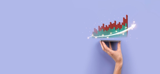 A graph showing positive growth trends in various investment categories. The image should be clean, professional, and visually appealing, with clear labels on the axes.