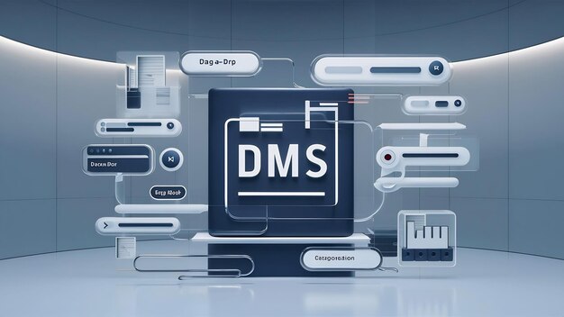 A sleek, modern interface of an AI-powered content generation platform, with various content formats (text, image, video) being generated in real-time. The interface includes data visualization dashboards and collaboration tools, highlighting the efficiency and collaborative nature of AI in content creation.
